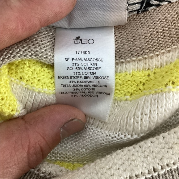 Dolan Left Coast Striped Sleeveless Knit Cowl Neck Top Small - Picture 7 of 7